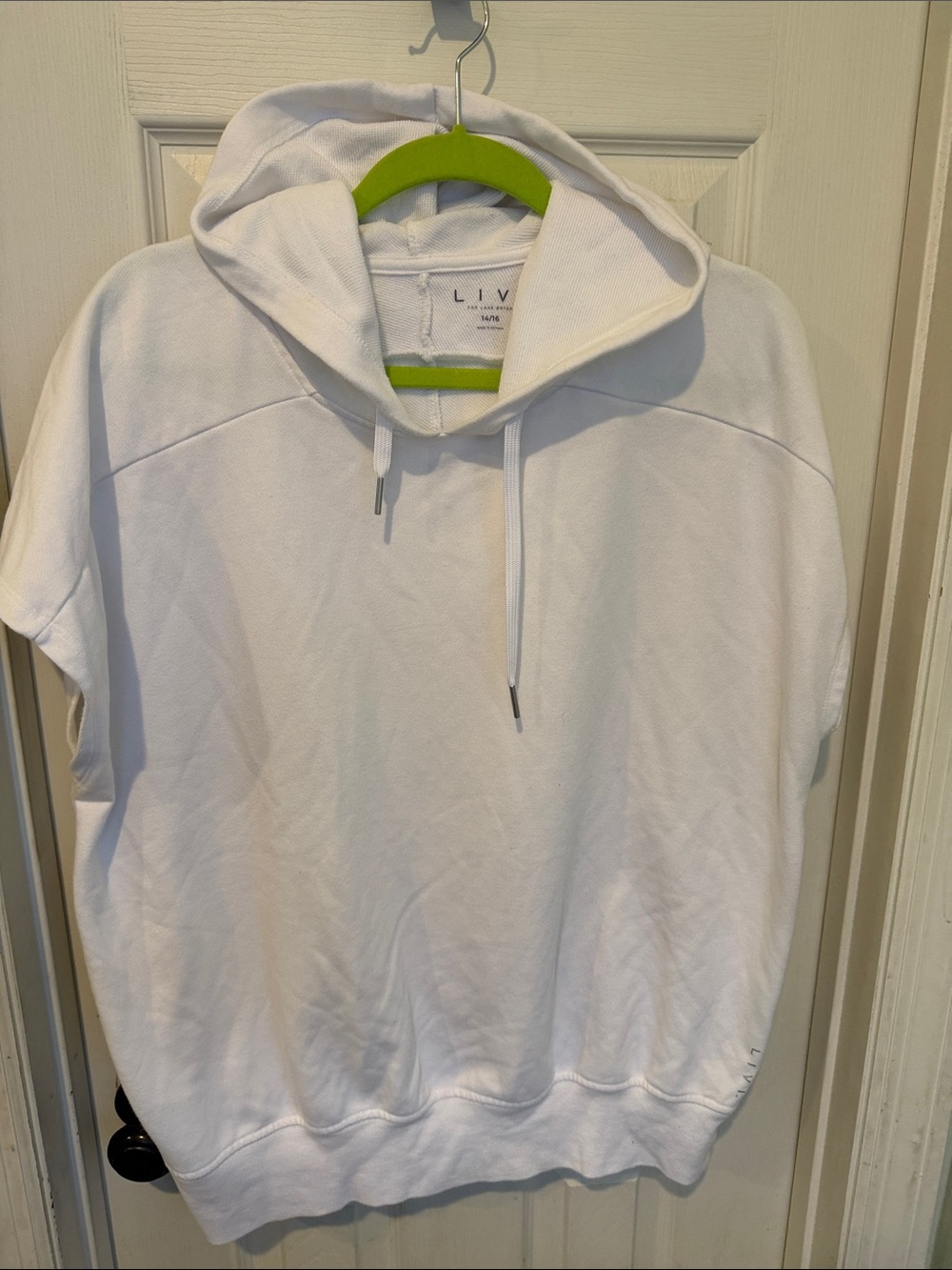 White Hooded Women's Sleeveless Top